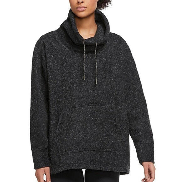 Nike Therma Black Fleece Cowl Pullover Jacket Womens Small S NEW NWT - Picture 1 of 10